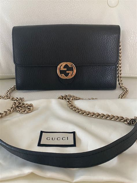 gucci wallet chain|Gucci interlocking wallet on chain.